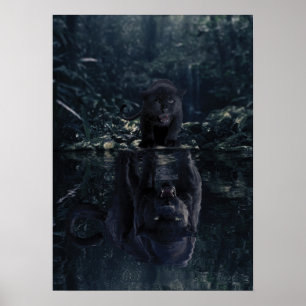 Affiche Motivation de l'état d'esprit de la panthère noire