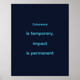 Affiche Motivation de l'ingénieur quantique cyan marine