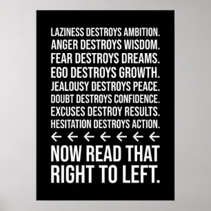 Affiche Motivation De Réussite Intelligente, Gymnase, Hust