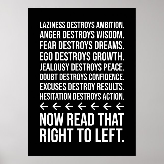 Affiche Motivation De Réussite Intelligente, Gymnase, Hust (Devant)