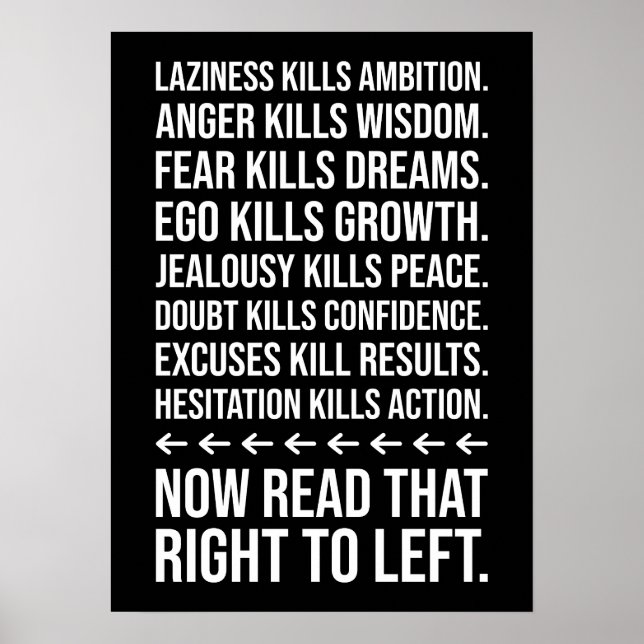 Affiche Motivation De Succès, Gymnase, Hustle, Grind Inspi (Devant)