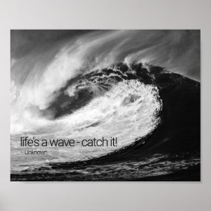 Affiche Motivation des vagues géantes