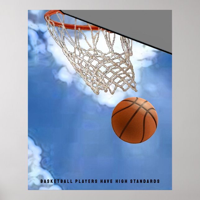 Affiche Motivation du basket-ball (Devant)