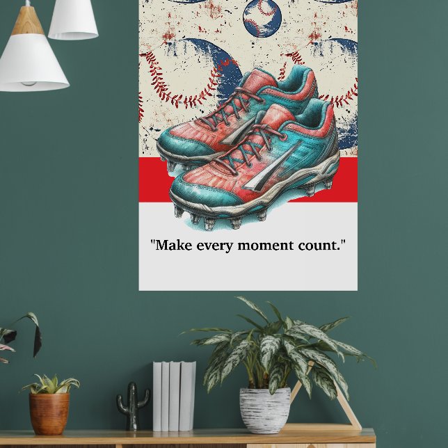 Affiche Motivation du joueur de baseball (Salon 1)