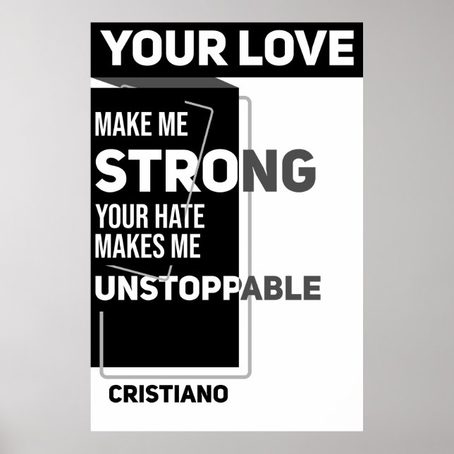 Affiche motivation du joueur de citation (Devant)