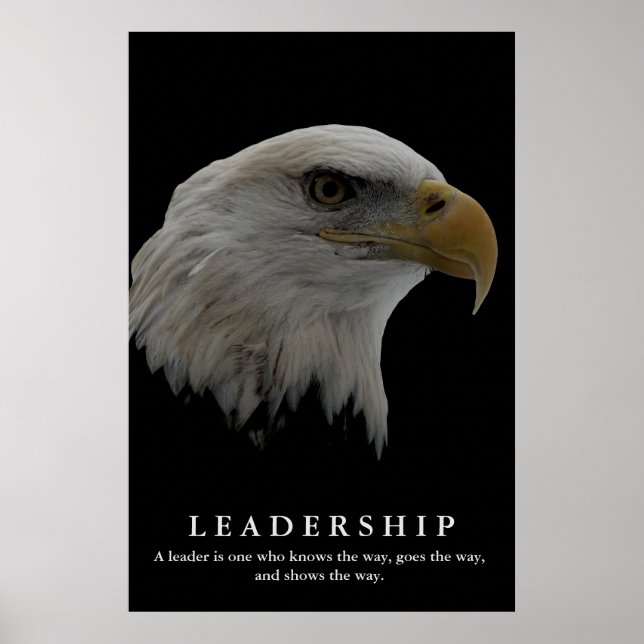 Affiche Motivation du leadership de l'aigle américain (Devant)