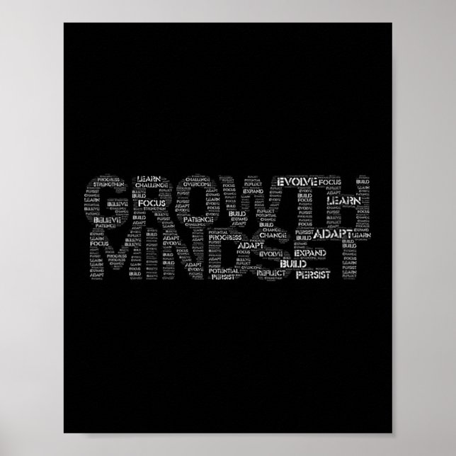 Affiche Motivation et mentalité de croissance pour femmes  (Devant)
