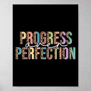 Affiche Motivation Femmes Enseignante Chemise Progrès sur