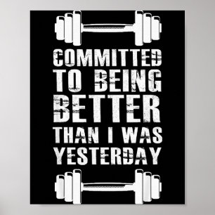 Affiche Motivation Fitness Pour Hommes Femmes Avec Gym W