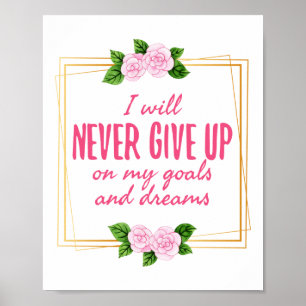 Affiche Motivation gracieuse mots pour la vie et le succès