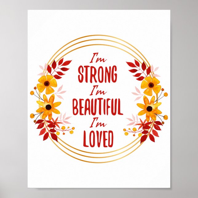 Affiche Motivation gracieuse mots pour le succès (Devant)