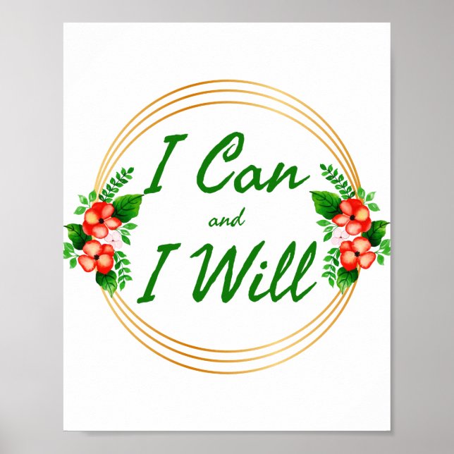 Affiche Motivation gracieuse mots pour le travail (Devant)