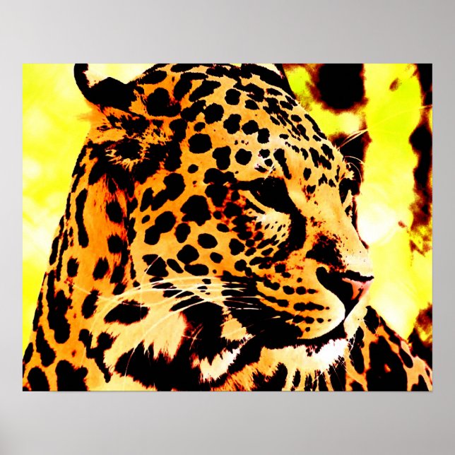 Affiche Motivation Leopard Eyes Imprimer (Devant)