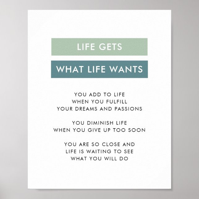 Affiche Motivation Motivational Mindset Devis (Devant)