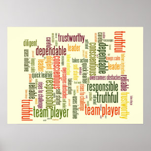 Affiche Motivation Mots #4 valeurs positives