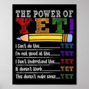 Affiche Motivation pour enseignante à l'état d'esprit de c