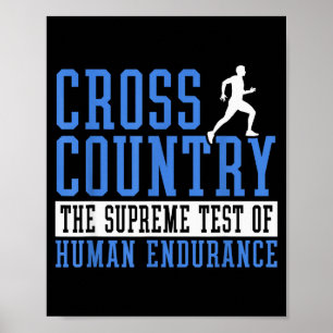 Affiche Motivation pour la course cross-country