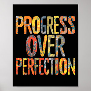 Affiche Motivation pour la progression plutôt que la perfe