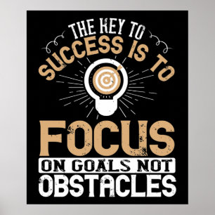 Affiche Motivation - Se concentrer sur les objectifs et no