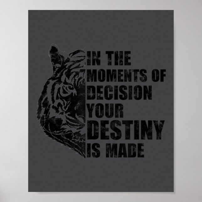 Affiche Motivation Success Mindset Quote With Tiger - Moti (Devant)