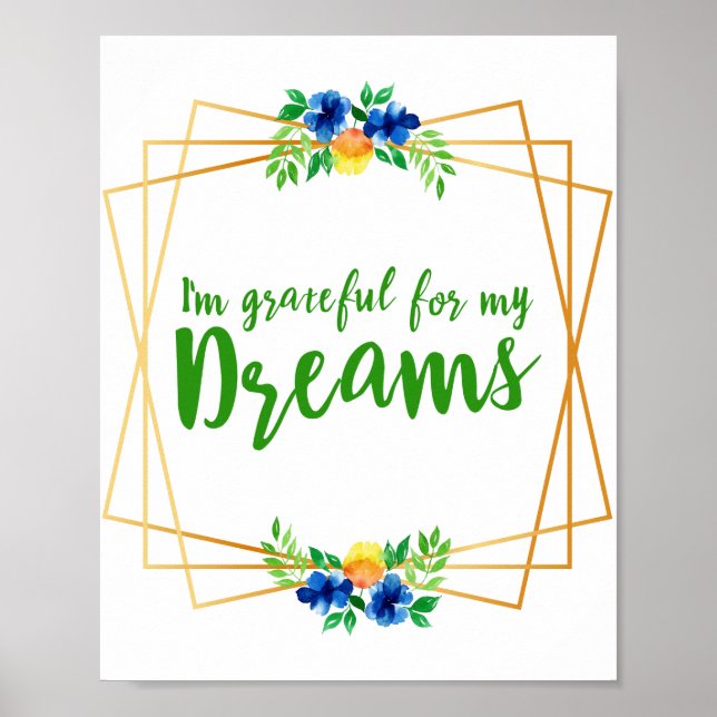 Affiche motivational affirmations for life and self love (Devant)