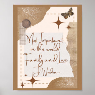 Affiche Motivational citations typographie Family Peace Lo