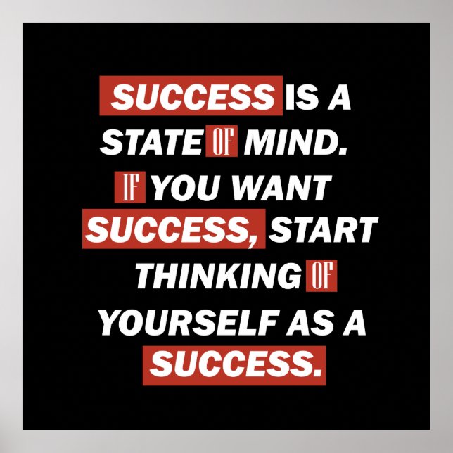 Affiche Motivational cite le succès dans la vie (Devant)