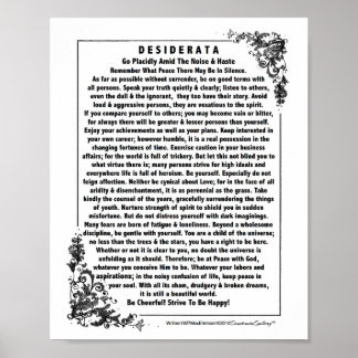 Affiche Motivational Desiderata Poem par Max Ehrmann