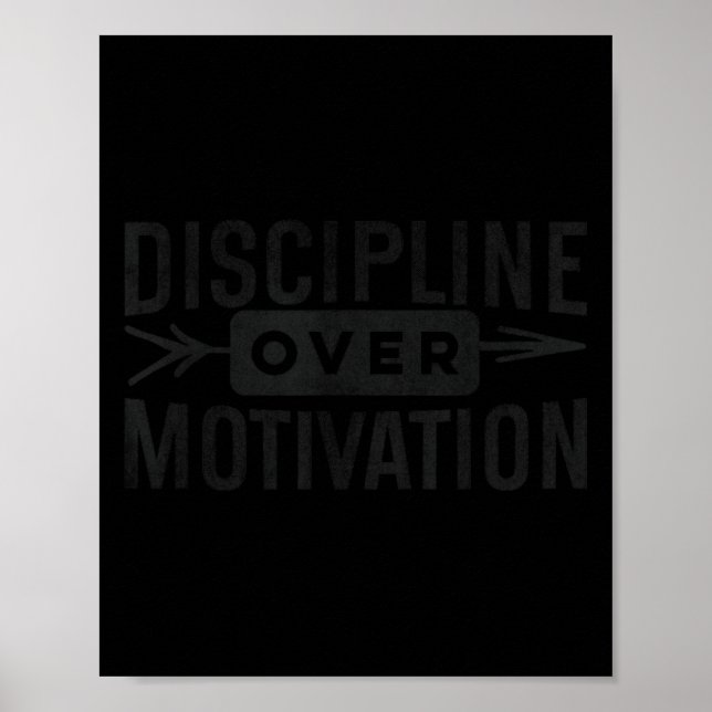 Affiche Motivational Discipline Over Motivation Insrationa (Devant)