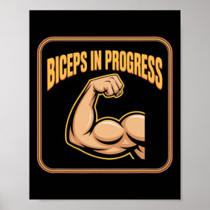Affiche Motivational Funny Gym Humour Biceps Gains Biceps