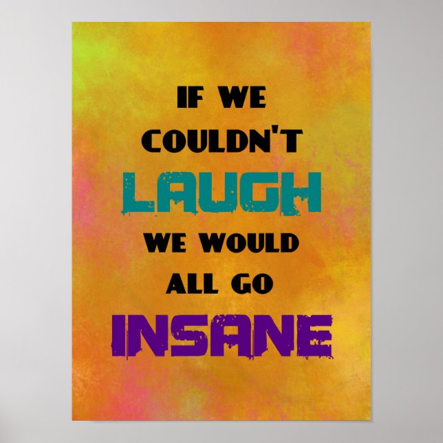 Affiche Motivational Inspirational Quote on Laughter (Devant)