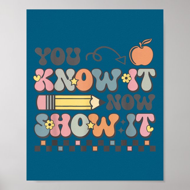 Affiche Motivational State Testing Test Day You Know It No (Devant)