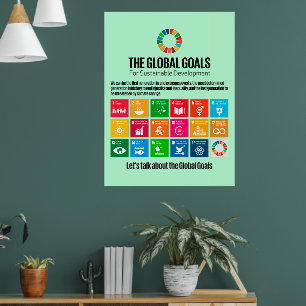 Affiche Motivational Wall Art Objectifs mondiaux de durabi