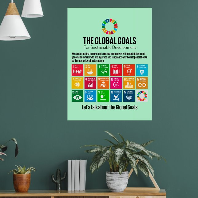 Affiche Motivational Wall Art Objectifs mondiaux de durabi (Salon 1)