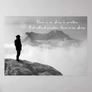 Affiche Motivational Words for Practice and Perserverance