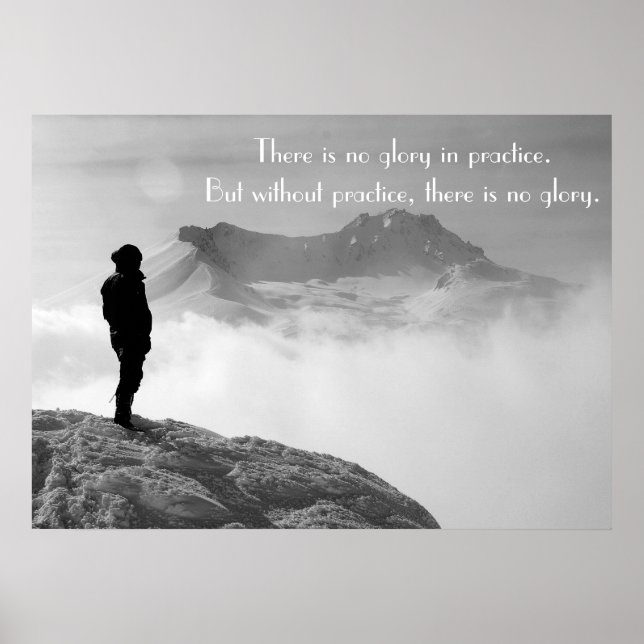 Affiche Motivational Words for Practice and Perserverance (Devant)