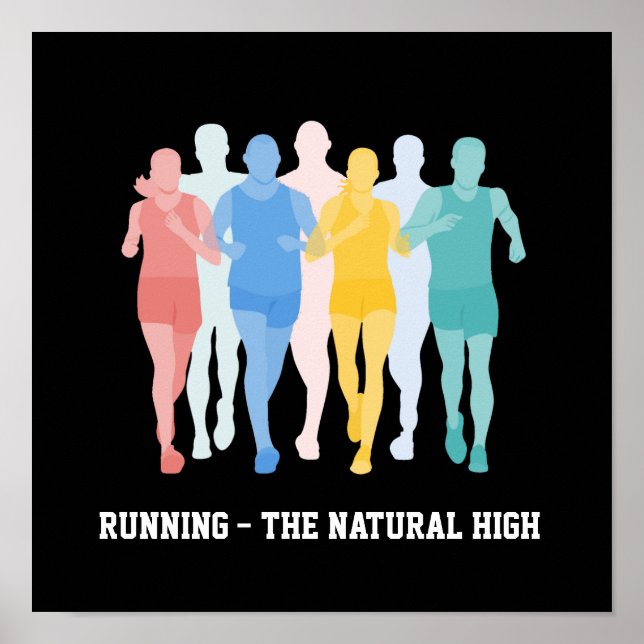 Affiche Motivational Words, Running - the Natural High (Devant)