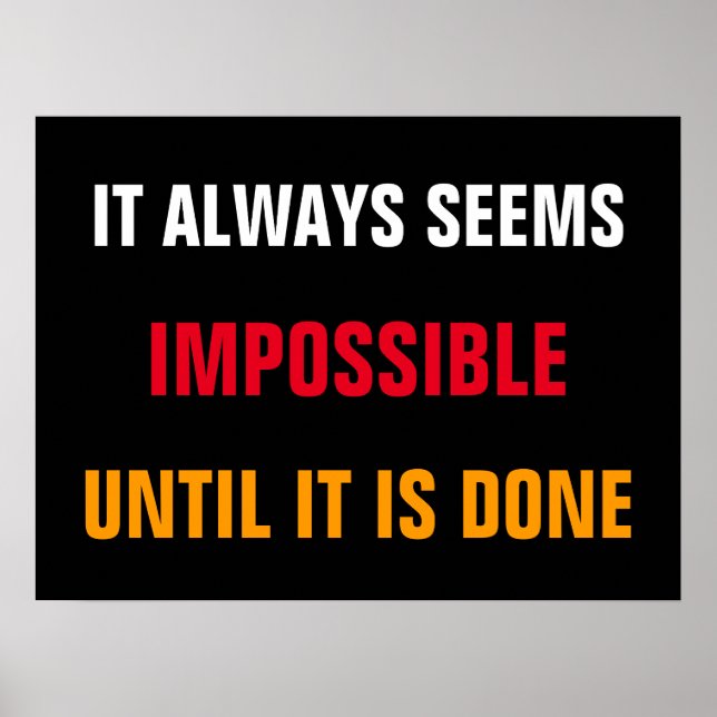 Affiche Motivationnel Il Semble Toujours Citer Imprimer (Devant)