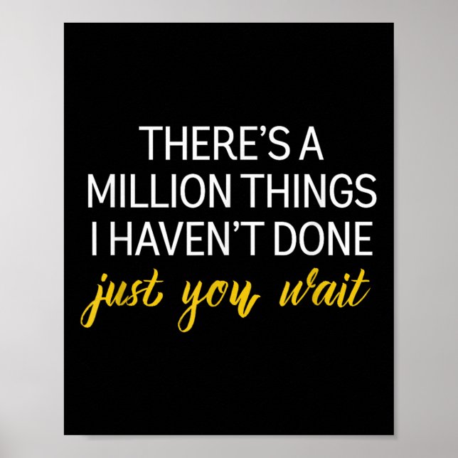Affiche Motivationnel Il y a un million de choses que je n (Devant)
