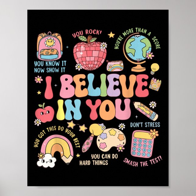 Affiche Motivationnel Je Crois En Vous Étudiants Tes Ensei (Devant)