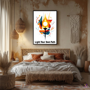 Affiche Motivationnel minimaliste Abstrait Torch Art