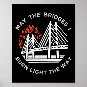 Affiche Motivationnel - Puisse Les Ponts Brûler La Lumière