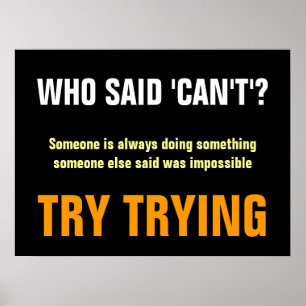 Affiche Motivationnel qui dit ne peut pas citer Imprimer