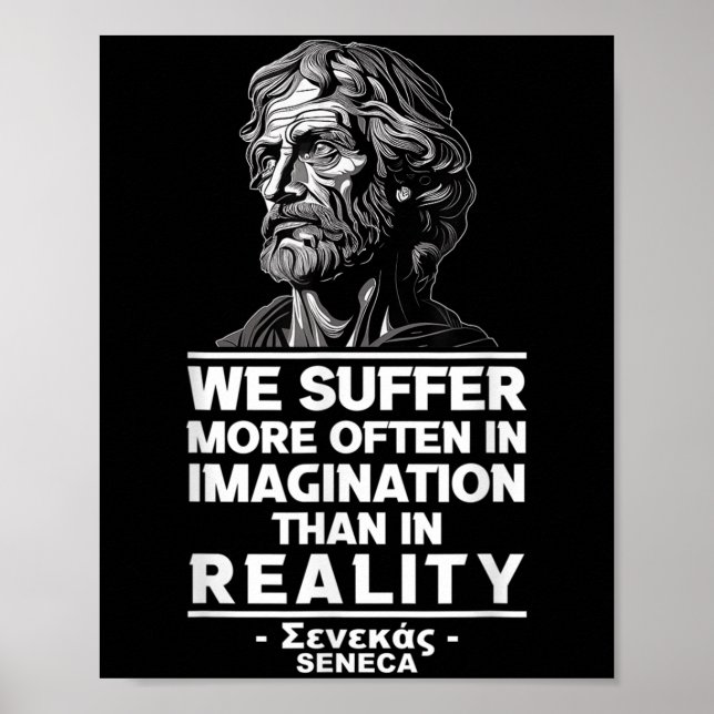 Affiche Motivationnel Seneca stoïcisme Réalité Citation Ph (Devant)
