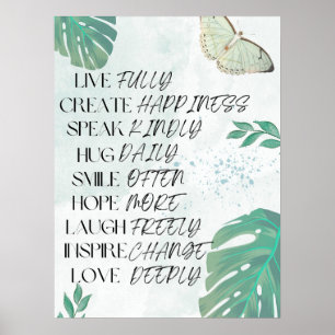Affiche Motivationnel Zen Affirmation Mur Art
