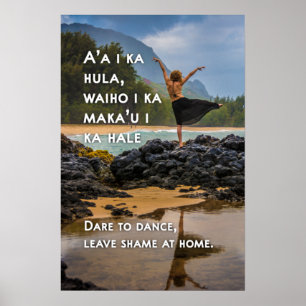 Affiche motivationnelle de l'Odeur hawaïenne pour