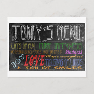 Affiche motivationnelle du Menu d'aujourd'hui