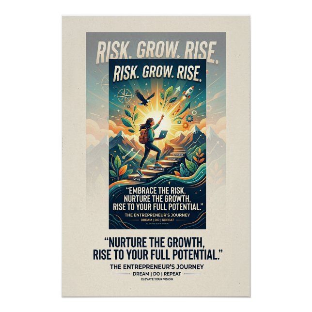 Affiche motivationnelle Imagine Construire Réussir (Devant)
