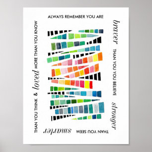 Affiche Motivationnelle Inspiration Brave Citation forte