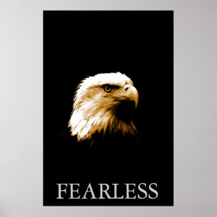 Affiche motivationnelle verticale de l'aigle améri
